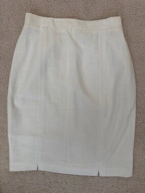 Norton McNaughton White Pencil Midi Skirt